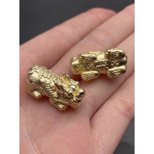 Пияо №22, Серебро, с позолотой, 23х11 мм, цена за 1 шт