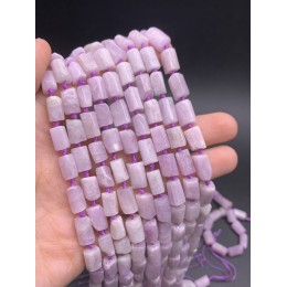 Каменные бусины, Кунцит, не обработанный, столбики, 11х7 мм, длина нити 38 см