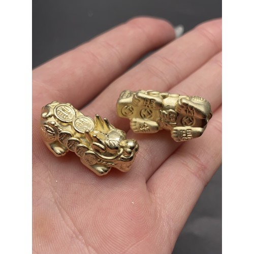 Пияо №24, Серебро, с позолотой, 22 х 10 мм, цена за 1 шт