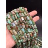 Каменные бусины, Хризопраз, не обработанный, столбики, 12х7 мм, длина нити 38 см