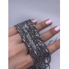 Каменные бусины, Гематит синтетический, серебро, кубик, размер 2х2 мм, нить 38 см 16869