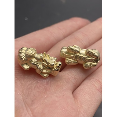 Пияо №31, Серебро, с позолотой, 23х9 мм, цена за 1 шт