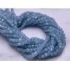Каменные бусины, Аквамарин, Голубой Берилл, люкс, кубик, зеркальная огранка, 4х4 мм, длина нити 38 см