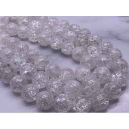 Каменные бусины, "Сахарный" Кварц, прессованный, шарик гладкий, 12 мм, длина нити 38 см