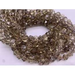 Каменные бусины, Раухтопаз, Дымчатый Кварц, светлый, крупная огранка, 8 мм, длина нити 38 см