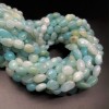 Каменные бусины, Амазонит, фриформы, 8х6 мм, длина нити 38 см