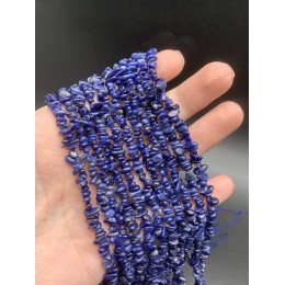 Каменные бусины, Содалит, крошка, фриформы, 6х3 мм, длина нити 38 см