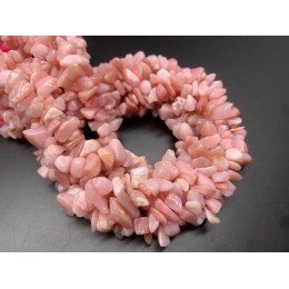 Каменные бусины, Опал, розовый, крошка, фриформы, 4х7 мм, длина нити 38 см