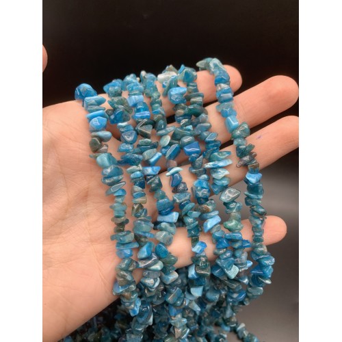 Каменные бусины, Апатит, крошка, фриформы, 8х6 мм, длина нити 78 см