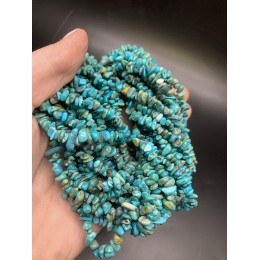 Каменные бусины, Бирюза, крошка, фриформы, 5х3 мм, длина нити 78 см