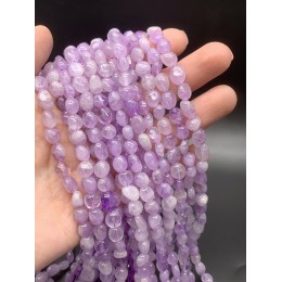 Каменные бусины, Аметист, лавандовый, фриформы, 11х8 мм, длина нити 38 см