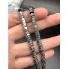 Каменные бусины, Гематит синтетический, серебро, шайба, размер 6х3 мм, нить 38 см