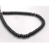 Каменные бусины, Гематит синтетический, темное серебро, диск, размер 6х3 мм, нить 38 см