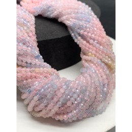 Каменные бусины, Берилловый Микс, подобранный, люкс, шарик огранка, 3 мм, длина нити 38 см