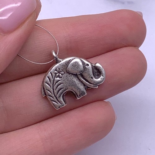 Подвеска, "Слоник", тайское серебро, размер 21,2х17,5 мм, цена за 1 шт.