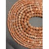 Каменные бусины, Солнечный камень, шарик огранка, 2 мм, длина нити 38 см