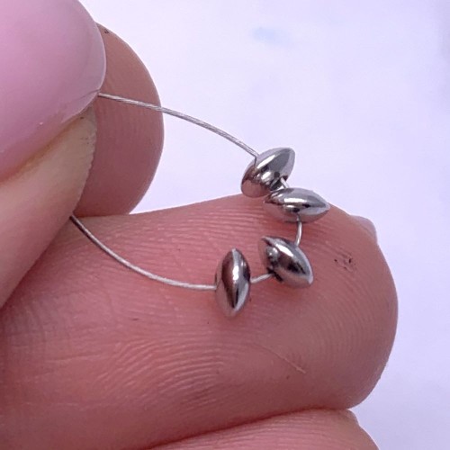 Разделитель, плоский, модель SS 925, родированное, размер 3 мм, цена за 10шт.