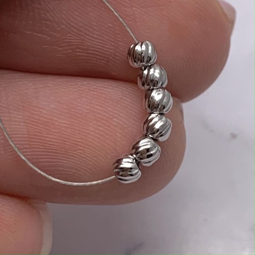 Бусина, с узором, разделитель, модель SS 925, шарик 3 мм, цена за 1 шт.