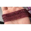 Каменные бусины, Гранат Альмандин, люкс, рондель огранка, 1,5х2 мм, длина нити 38 см