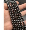 Каменные бусины, Гематит синтетический, темное серебро, шарик огранка, размер 6 мм, нить 38 см