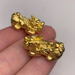 Пияо №33, Серебро, с позолотой, 26х12мм, цена за 1 шт