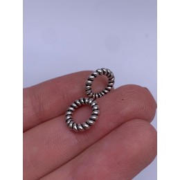 Разделитель - Кольцо (широкое отверстие), тайское серебро, размер 12х2 мм, цена за 1 шт.