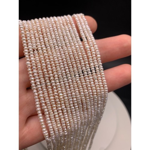 Каменные бусины, Жемчуг, люкс, 2,4 - 2,8 мм, длина нити 38 см