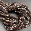 Каменные бусины, Перламутр шоколадный, тонированный, шайба, 4х2 мм, длина нити 38 см