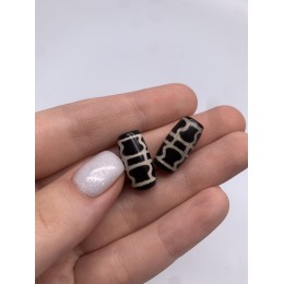 Бусина Дзи "280" из агата, Ваджра, размер 18х10 мм, цена за 1 шт