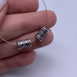 Разделитель с мантрами, тайское серебро, размер 10х6 мм, цена за 1 шт.