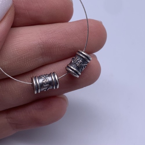 Разделитель с мантрами, тайское серебро, размер 10х6 мм, цена за 1 шт.