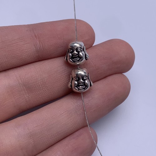 Бусина, "Хоттей", тайское серебро, размер 10 мм, цена за 1 шт.