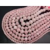 Каменные бусины, Розовый кварц, шарик гладкий, 10 мм, длина нити 38 см
