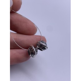 Бусина, разделитель, с насечками, широкое отверстие, размер 6,5х10,5 мм, цена за 1 шт.