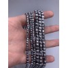 Каменные бусины, Гематит синтетический, серебро, кубик объёмный, размер 6 мм, нить 38 см