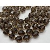 Каменные бусины, Раухтопаз, Дымчатый Кварц, Люкс, ювелирная огранка, 12х10,5 мм, длина нити 38 см