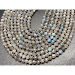 Каменные бусины, Лабрадор, Люкс, шарик огранка, 6 мм, длина нити 38 см
