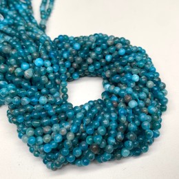 Каменные бусины, Апатит, шарик гладкий, 3 мм, длина нити 38 см