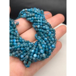 Каменные бусины, Апатит, шарик гладкий, 3 мм, длина нити 38 см