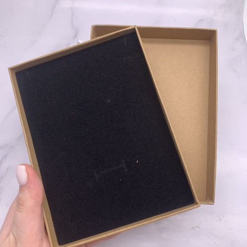 Подарочная коробочка, с ложементом, картонная, коричневая, размер 160х120х30 мм