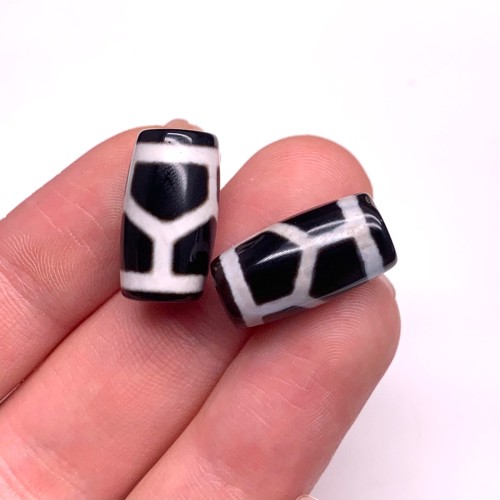 Бусина Дзи "177" из агата, Черепаха, размер 18х10 мм, цена за 1 шт