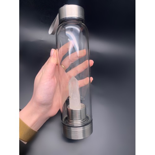 Бутылка для воды, кристалл "Горный Хрусталь", объём 500 мл, в комплекте чехол и упаковка