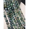 Каменные бусины, Моховой Агат, шарик гладкий, 8 мм, длина нити 38 см