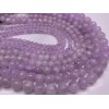Каменные бусины, Аметист, лавандовый, шарик гладкий, 8 мм, длина нити 19 см 16287