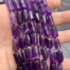 Каменные бусины, Аметист, не обработанный, столбики, 13х7,5 мм, длина нити 38 см