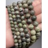 Каменные бусины, Змеевик, шарик гладкий, 10 мм, длина нити 38 см