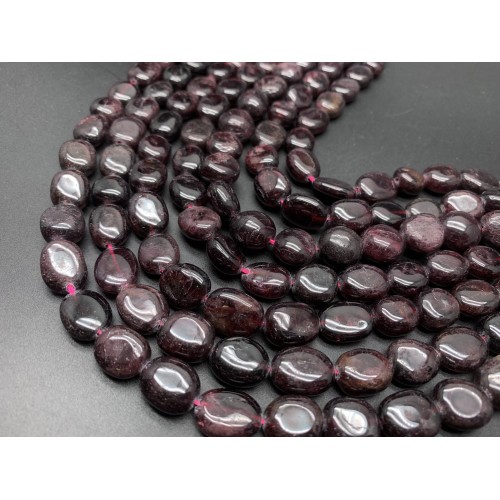 Каменные бусины, Гранат, фриформы, 13х10 мм, длина нити 38 см