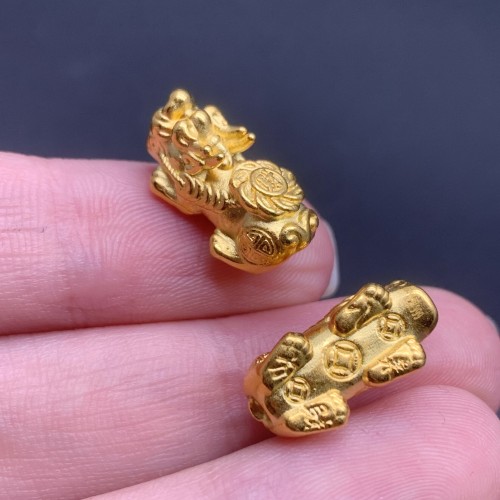 Пияо №55, Серебро с позолотой, 17 х 7 мм, цена за 1 шт