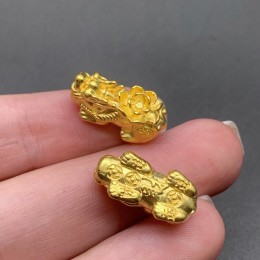 Пияо №34, Серебро, с позолотой, 18 х 8 мм, цена за 1 шт