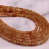 Каменные бусины, Сердолик мульти, кубик гладкий, 4х4 мм, длина нити 38 см